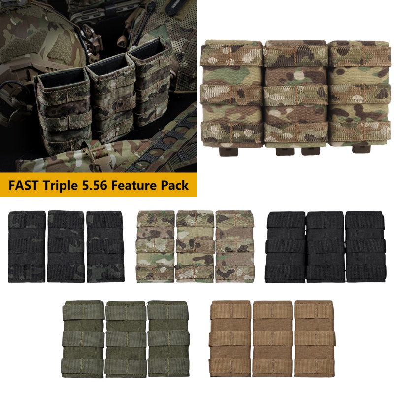 Outdoor Camping Vest - MOLLE Uyumlu Üçlü Dergi Kılıfı |