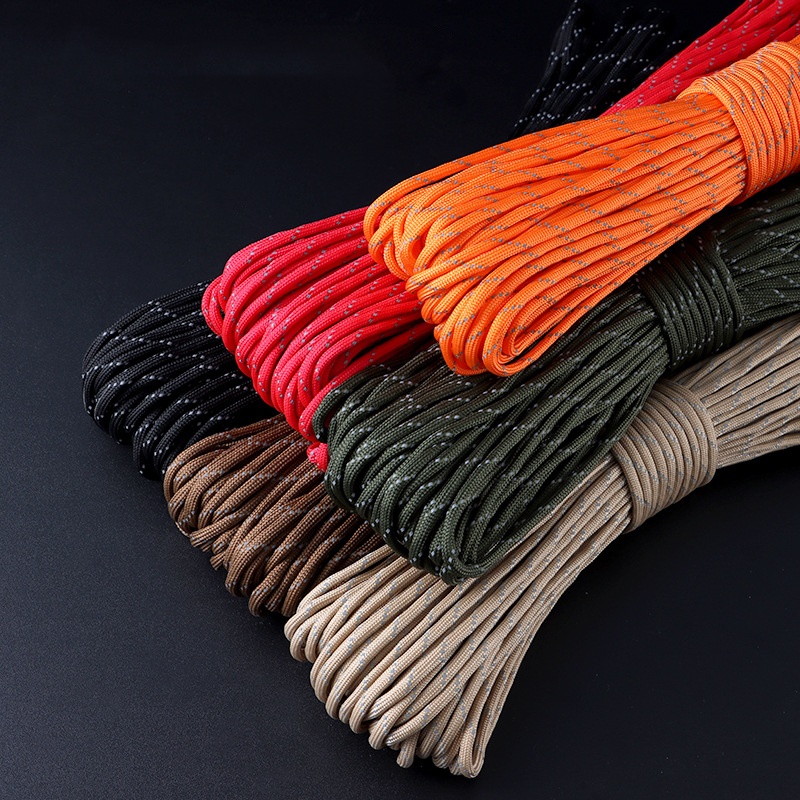 Outdoor Camping Extension Cord - Yansıtıcı Paracord 550 Askeri 7 Strand
