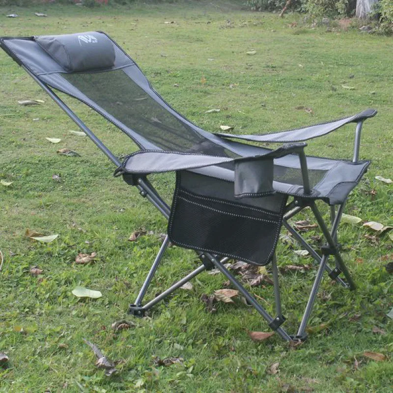 Outdoor Camping Recliner - Katlanır, Yatırılabilir Balıkçı Koltuğu, Sırt Dayanağı
