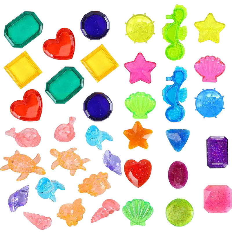 Outdoor Camping Games For Kids - Çocuklar Renkli Plastik Mücevher Oyuncak Dalış