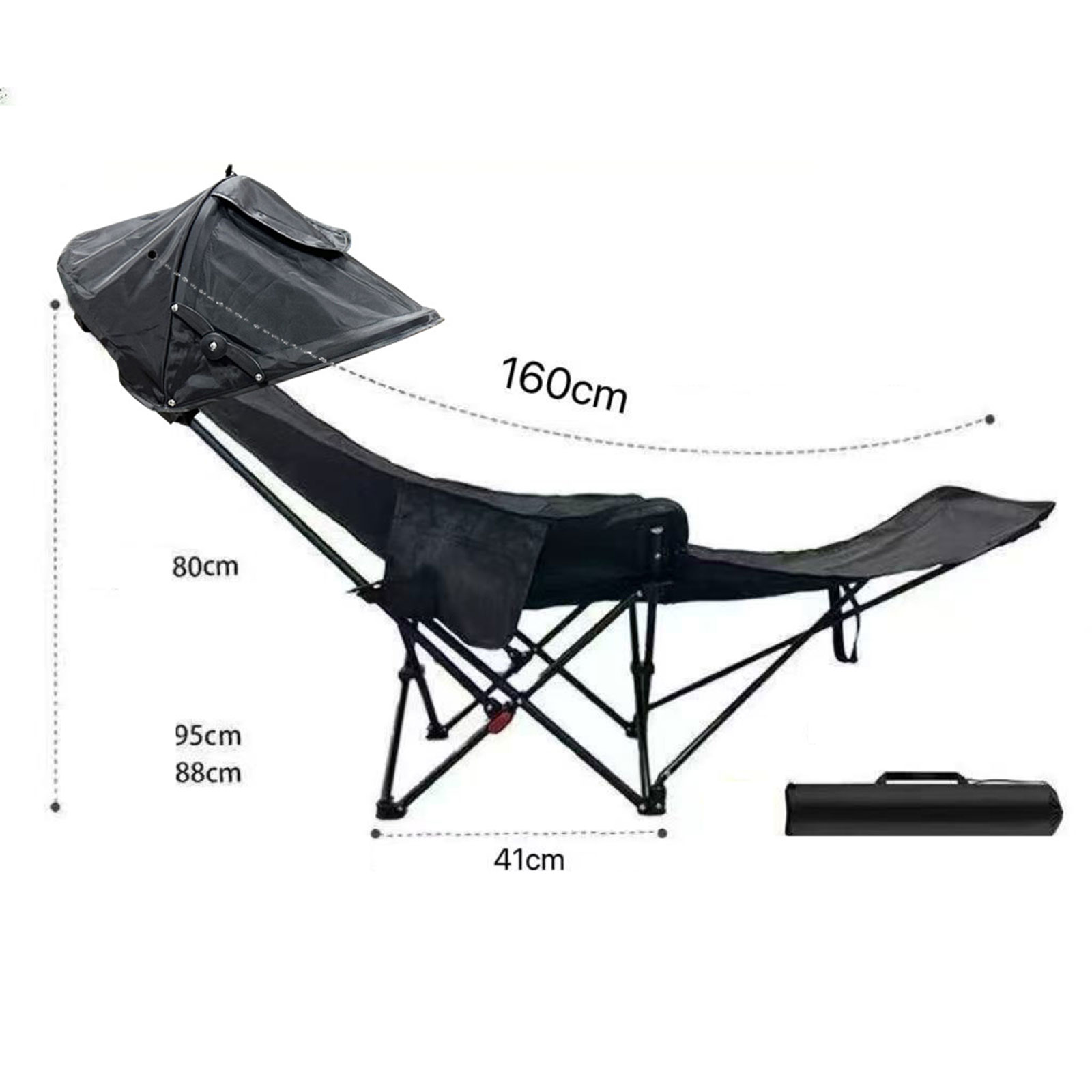 Outdoor Camping Recliner - Katlanabilir Yatarlı Kamp Sandalyesi, 3 Pozisyonlu