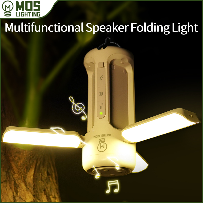 Zd Outdoor Camping - MOSLIGHTING taşınabilir bluetooth'lu hoparlör el feneri
