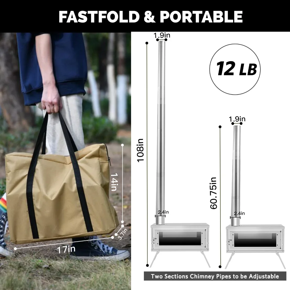 Değişim MOORE açık taşınabilir - Outdoor Camping Wood Burning Stove incelemesi ve fiyatı