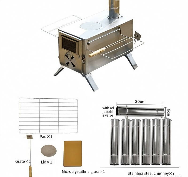 Kamp odun sobası, paslanmaz çe - Outdoor Camping Wood Burning Stove incelemesi ve fiyatı