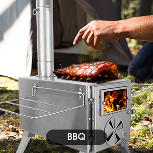 Kamp odun sobası, paslanmaz çe - Outdoor Camping Wood Burning Stove incelemesi ve fiyatı