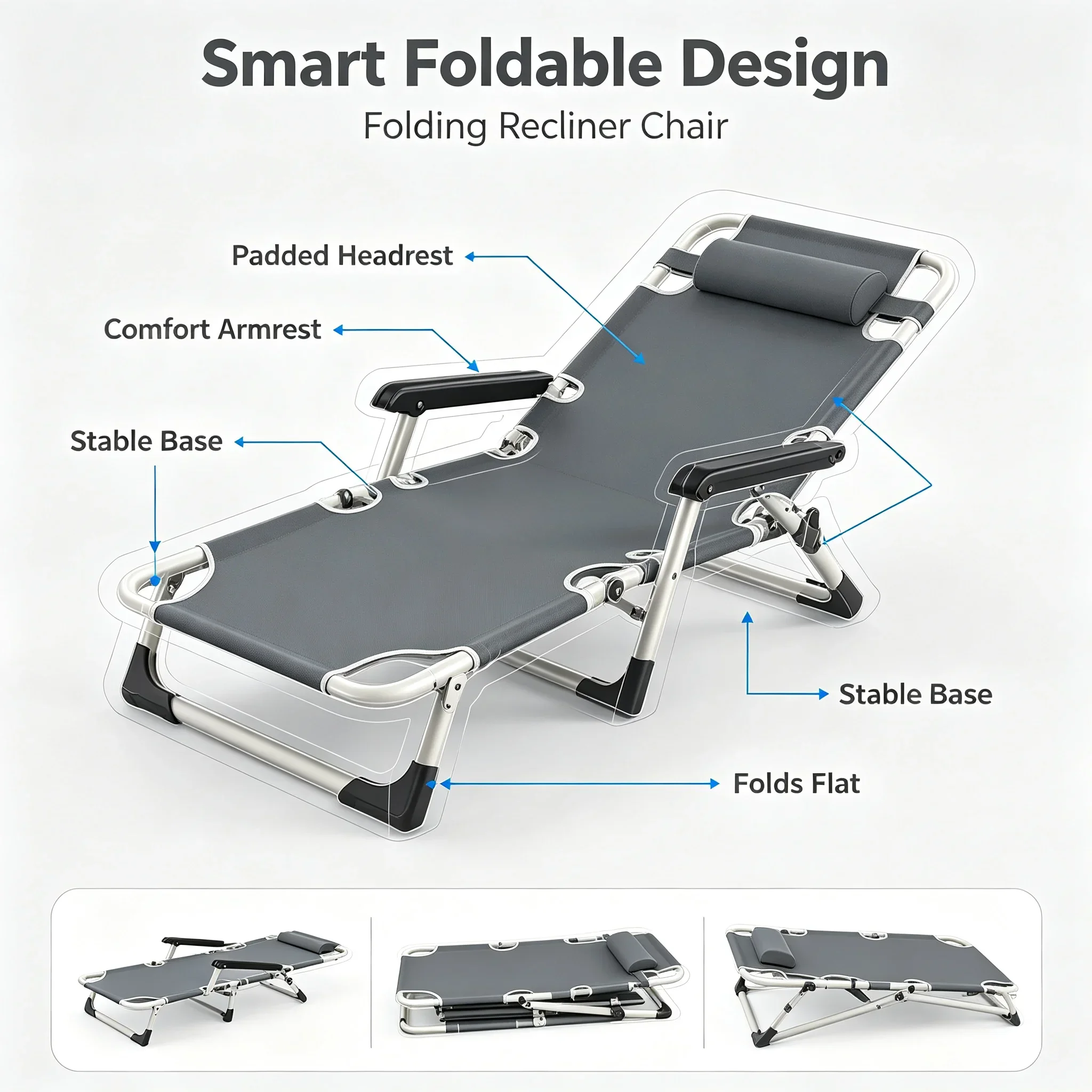 Ofis Öğle Yemeği Uyku Katlanır - Outdoor Camping Recliner incelemesi ve fiyatı