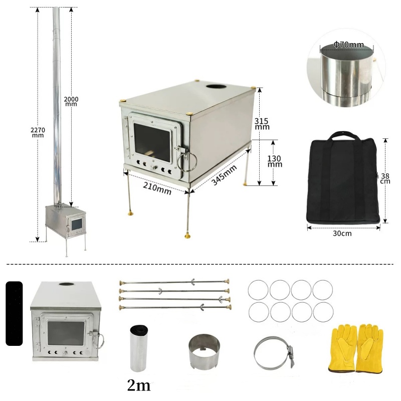 Katlanabilir çadır soba hafif  - Outdoor Camping Wood Burning Stove incelemesi ve fiyatı