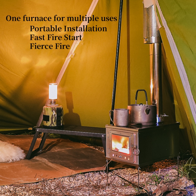 Katlanabilir çadır soba hafif  - Outdoor Camping Wood Burning Stove incelemesi ve fiyatı