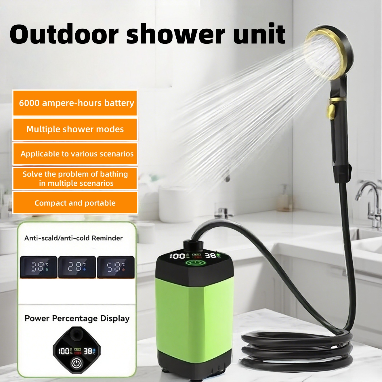 Taşınabilir Dış Mekan Elektrik - Outdoor Camping Shower incelemesi ve fiyatı