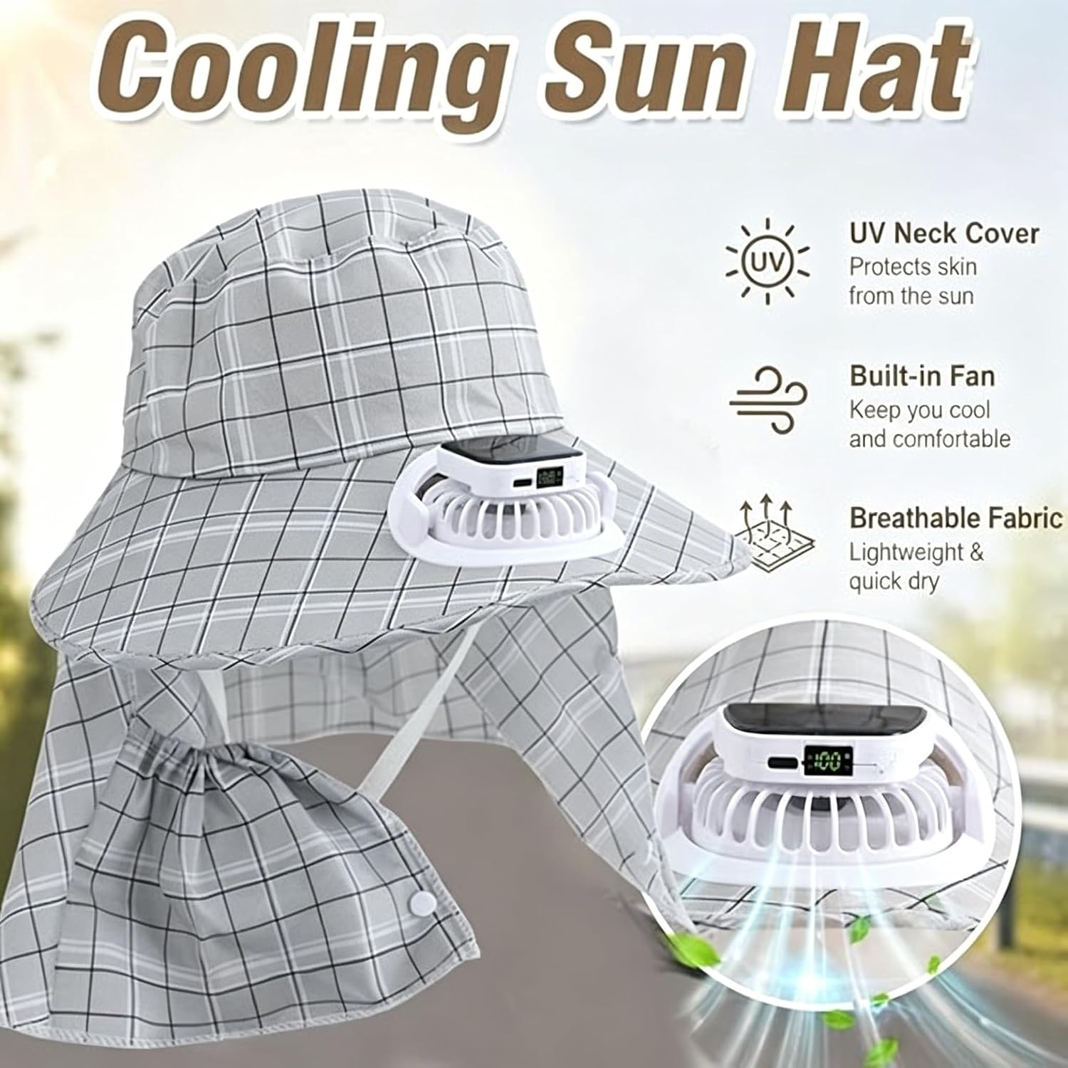 1 Adet Güneş Enerjili Boyun Ko - Outdoor Camping Hat incelemesi ve fiyatı