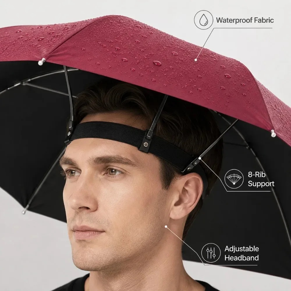 Katlanabilir Başlık Şemsiye Şa - Outdoor Camping Hat incelemesi ve fiyatı