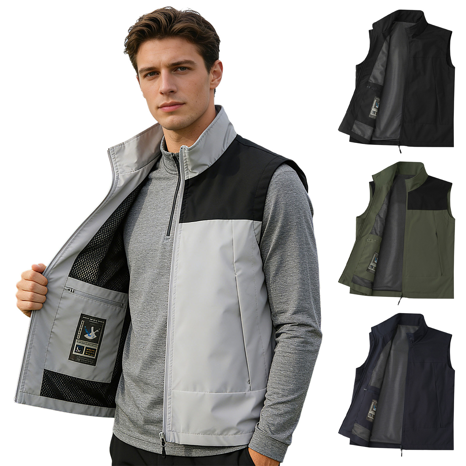 # M-5XL Erkek Golf Yeleği, Dik - Outdoor Camping Vest incelemesi ve fiyatı