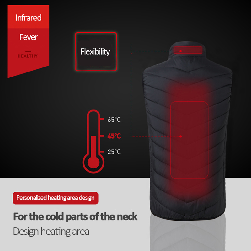 Erkekler USB Kızılötesi 17 Isı - Outdoor Camping Vest incelemesi ve fiyatı
